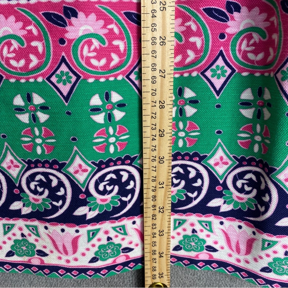 Talbots fringe trim knee length colorful sheath dress size 16P - Picture 7 of 7